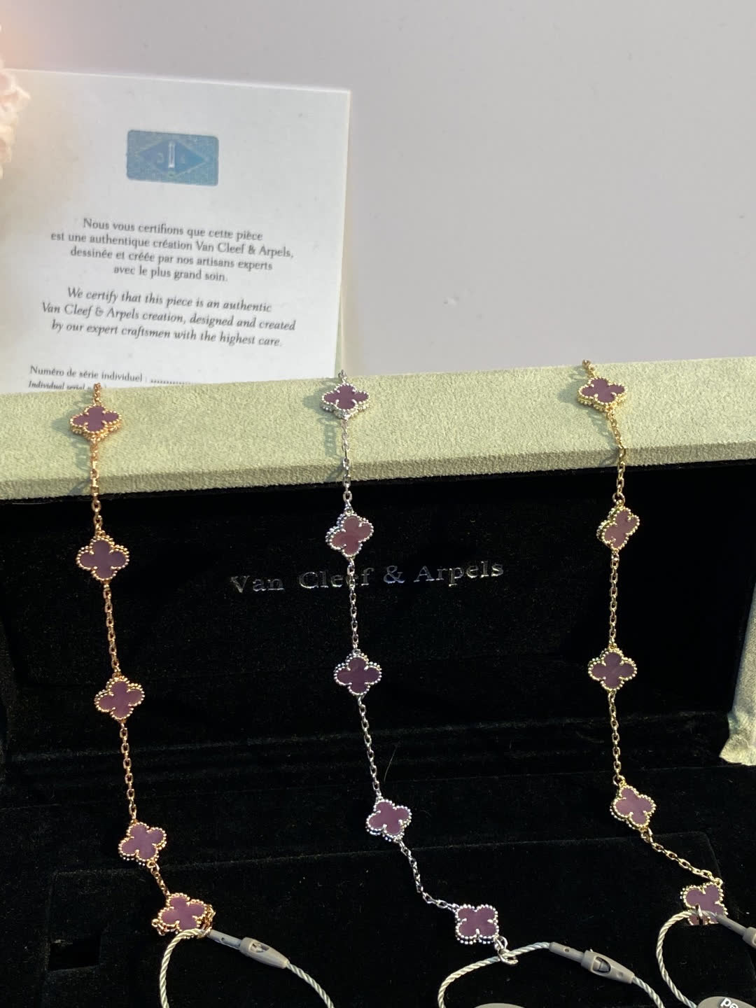 Van Cleef & Arpels Alhambra Pink Enamel Bracelet